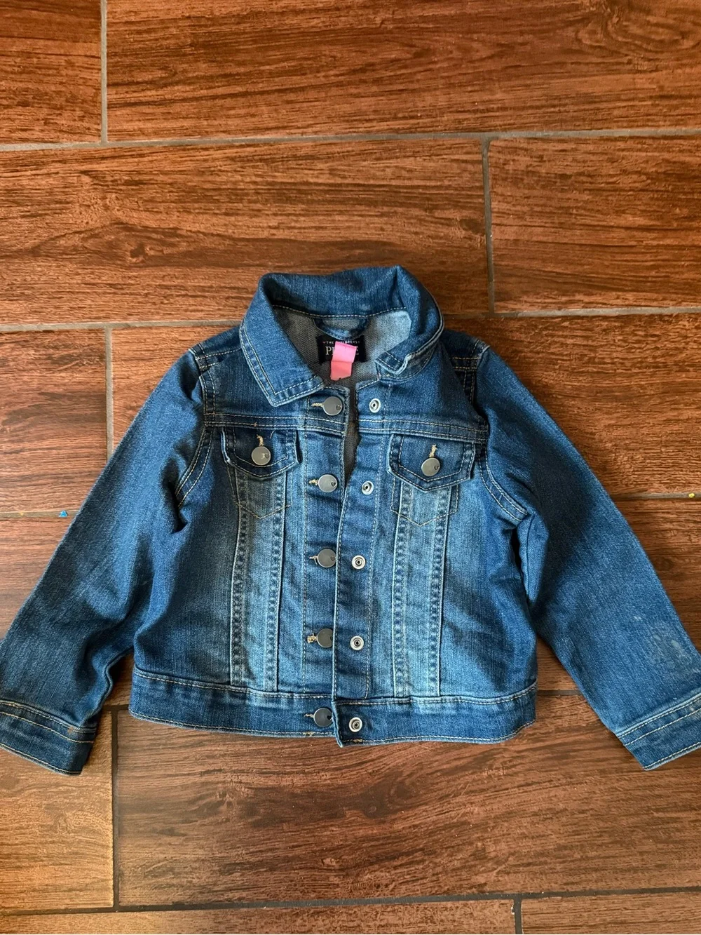 The Childrens Place Denim Jacket in Dark Blue